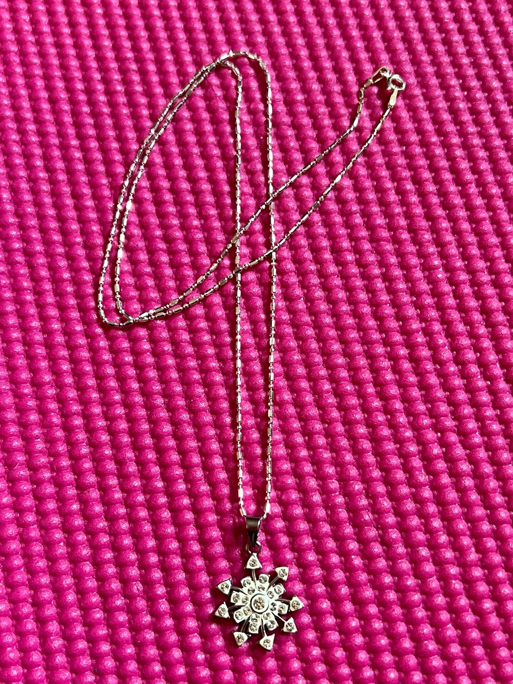 Women’s Silver Sunburst Pendant Necklace - Unbranded